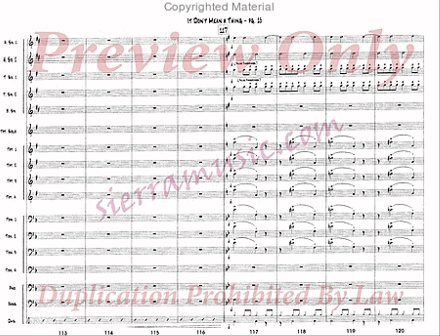 It Don't Mean a Thing If It Ain't Got That Swing Jazz Ensemble scores gallery preview page 16