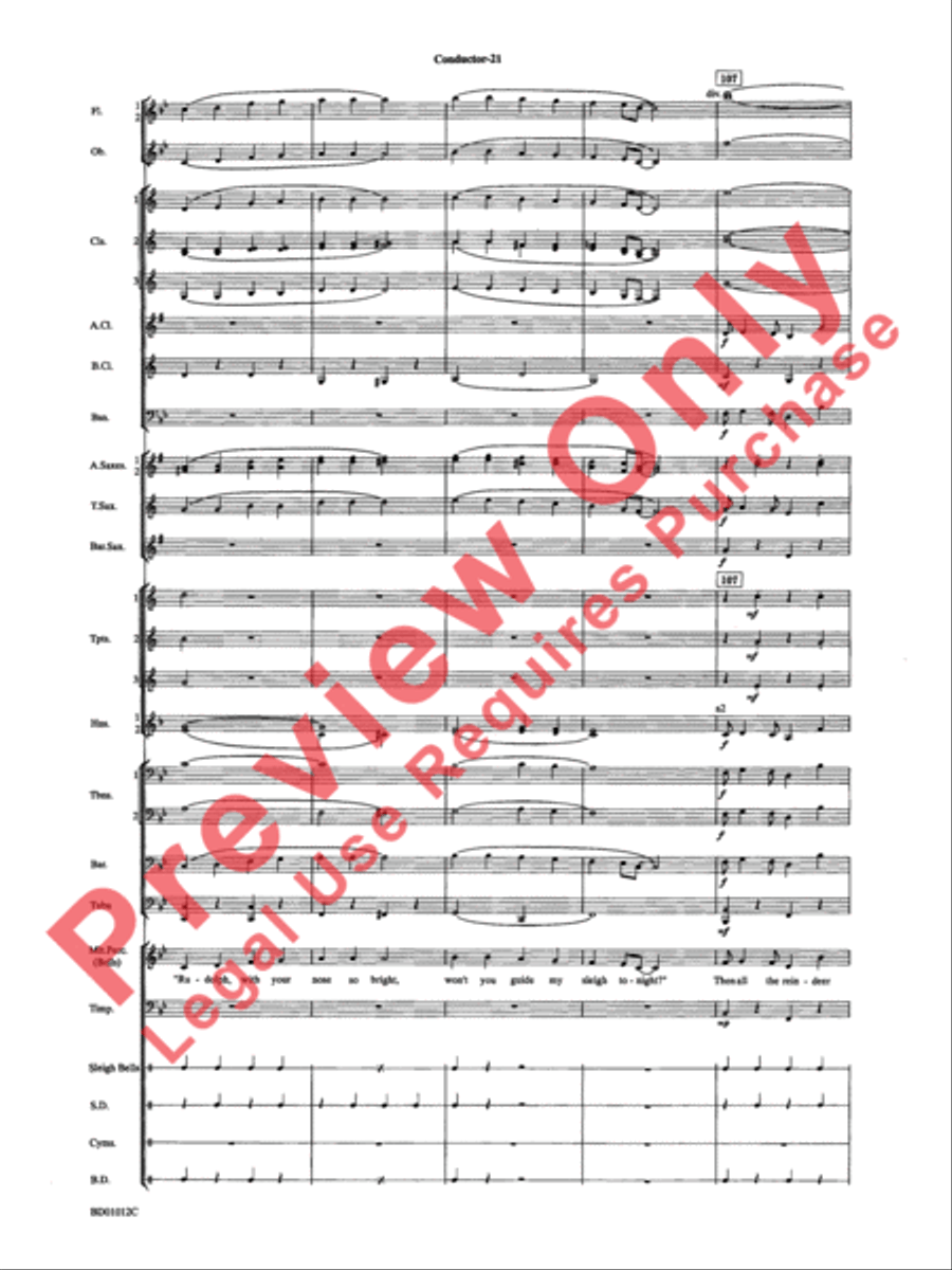Christmas Pop Sing Along (for Concert Band with Audience Participation) Concert Band scores gallery preview page 23