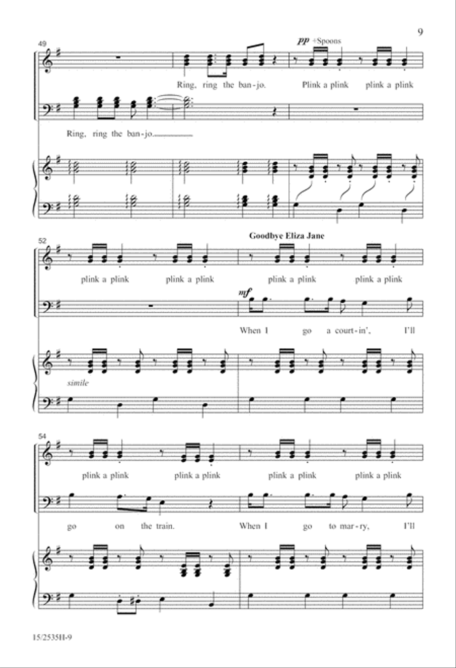 Folk Song Jubilee Folk Song Jubilee 4-Part scores gallery preview page 9