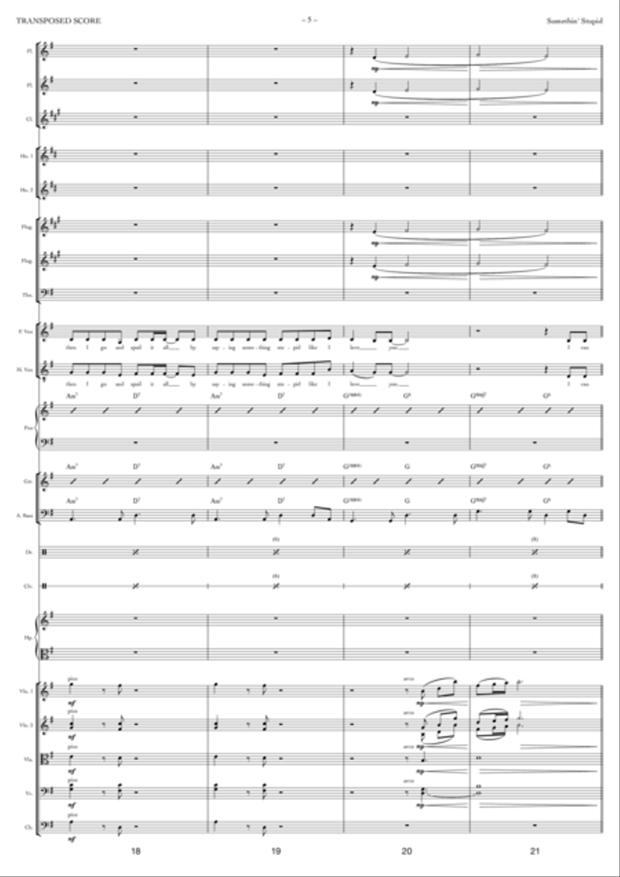 Somethin' Stupid Full Orchestra scores gallery preview page 5