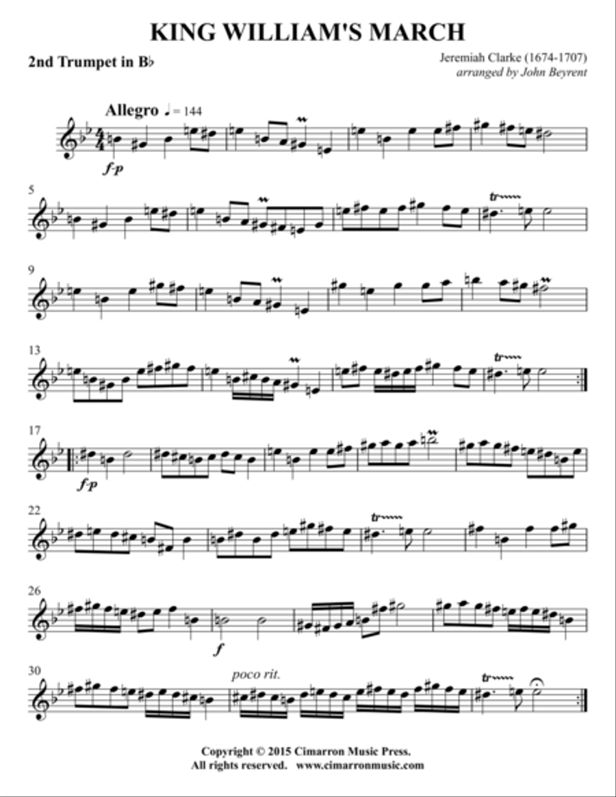 King William's March King William's March Brass Quintet scores gallery preview page 4