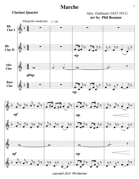 Marche-Guilmant-clarinet quartet image number null