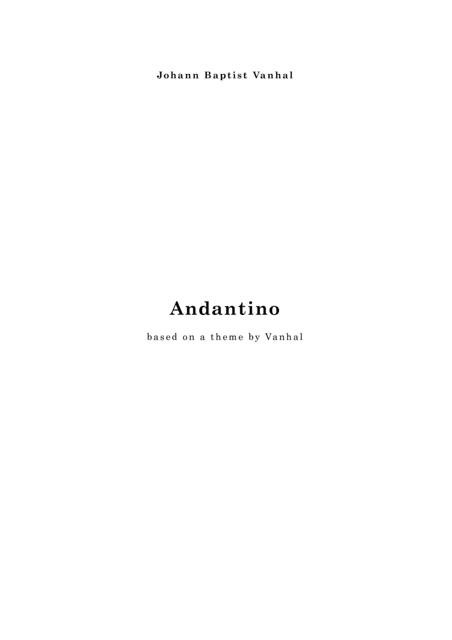 Easy Andantino, for 2 violins & 2 violas Small Ensemble scores gallery preview page 1
