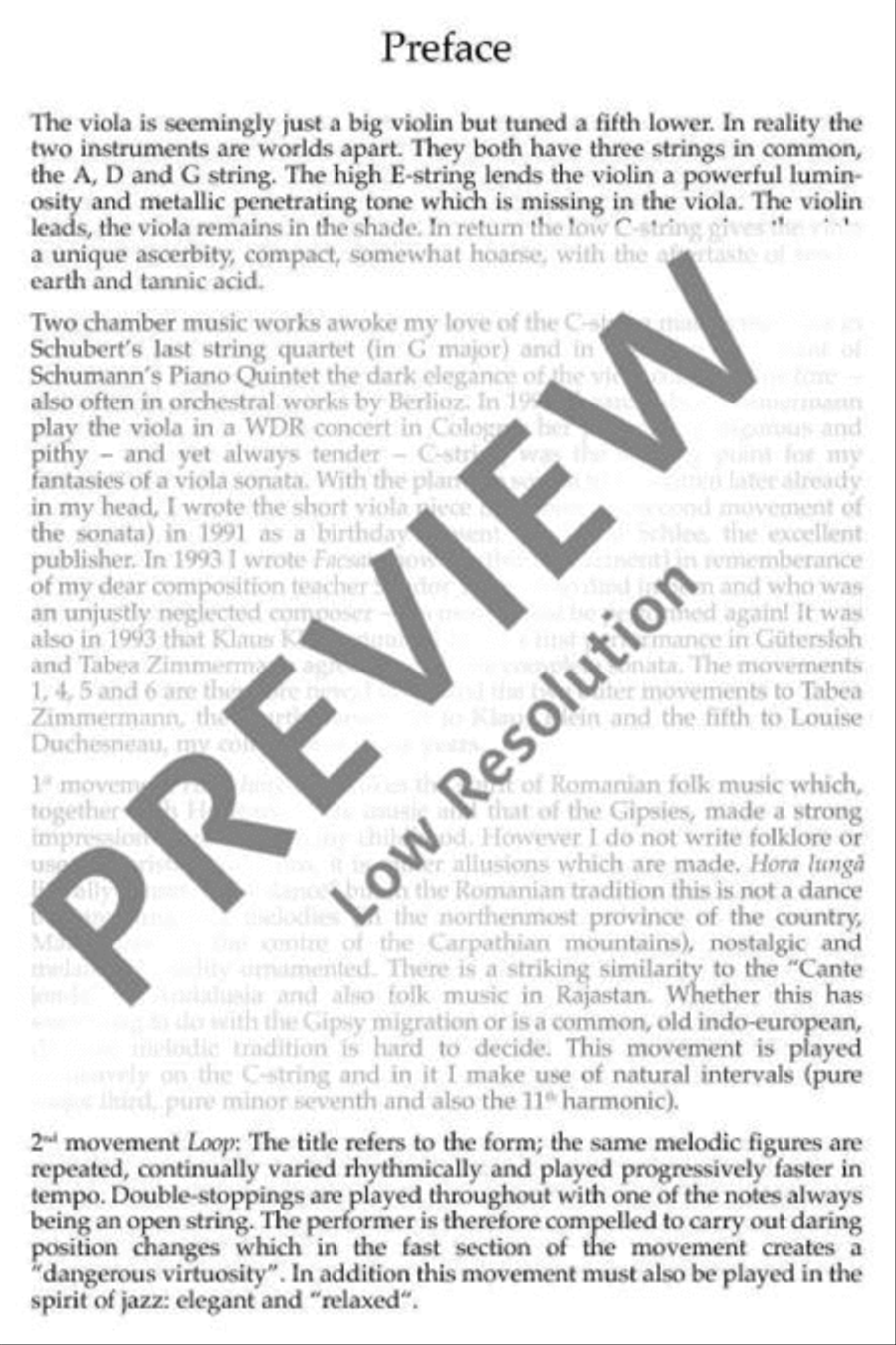 Sonata Viola Solo scores gallery preview page 2