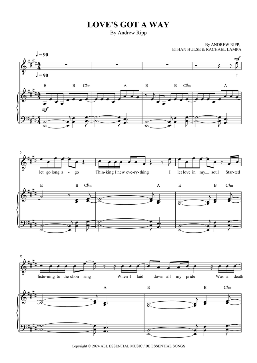 Loves Got A Way Piano, Vocal, Guitar scores gallery preview page 1