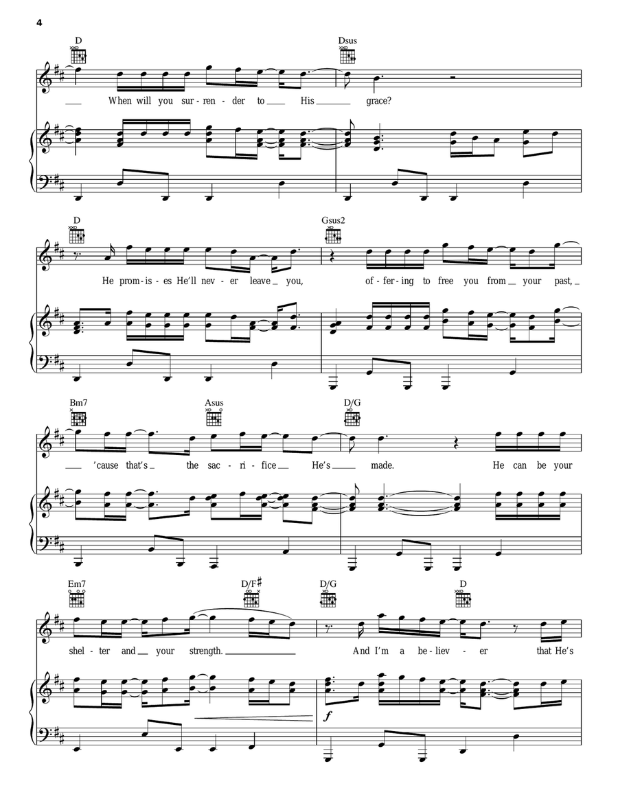 Believer Piano, Vocal, Guitar scores gallery preview page 4