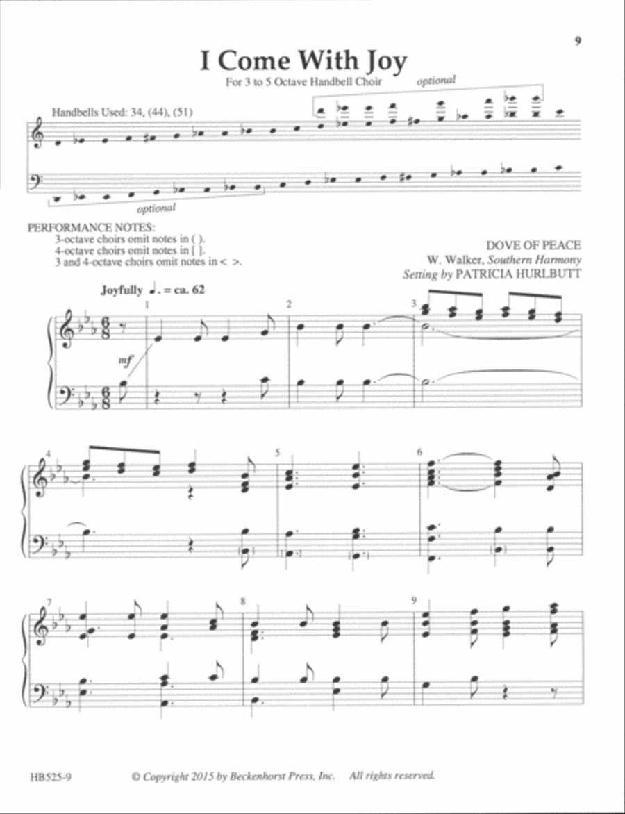 Three Tunes from Southern Harmony 5-Octaves scores gallery preview page 7
