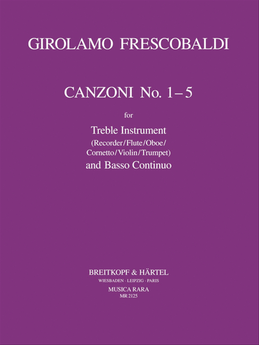 Canzoni Nos. 1-5 Violin Solo scores gallery preview page 1
