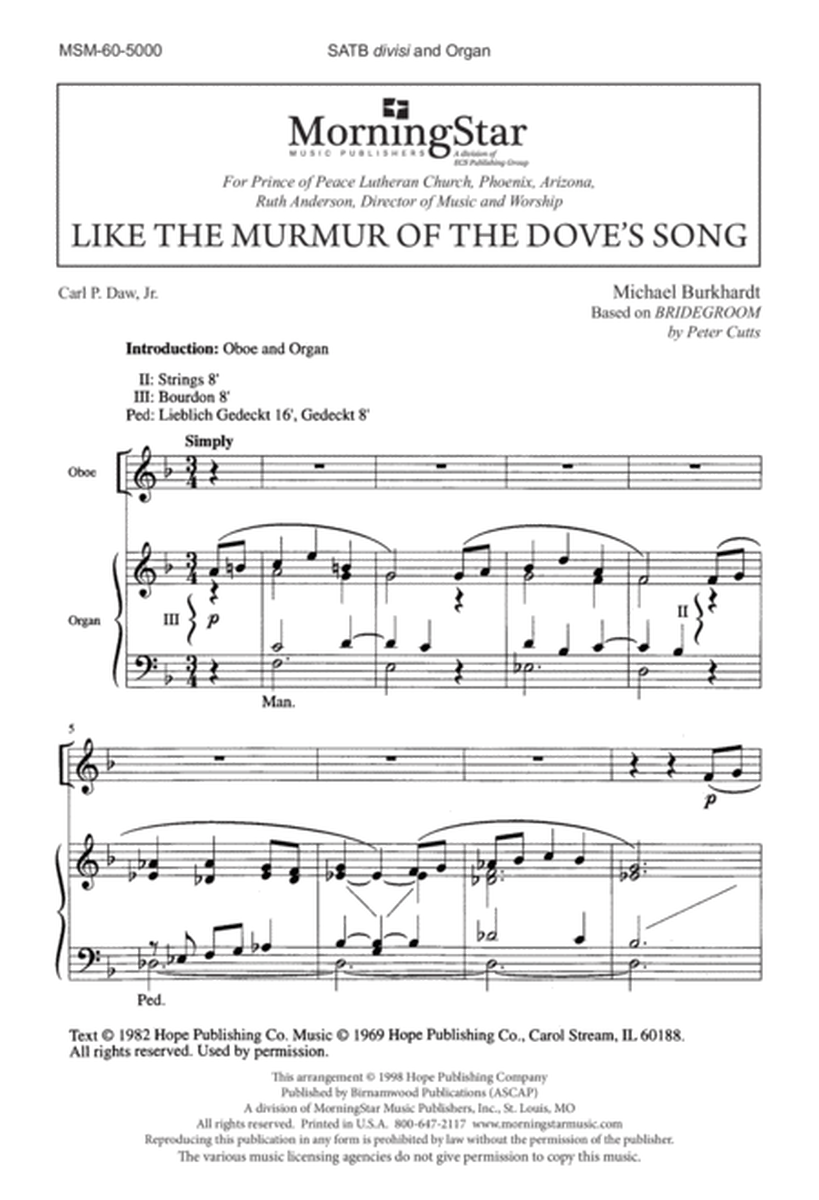 Like the Murmur of the Dove's Song (Downloadable)