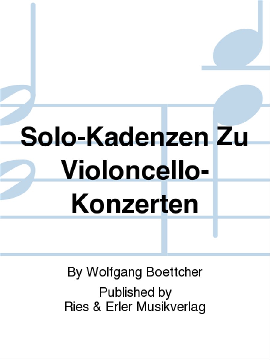 Solo-Kadenzen Zu Violoncello-Konzerten Cello scores gallery preview page 1