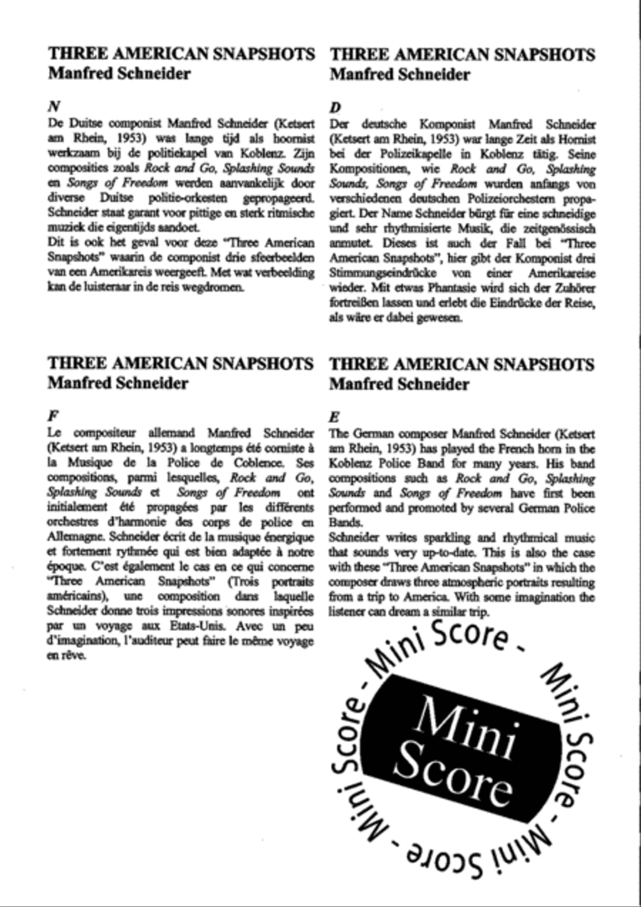 Three American Snapshots Three American Snapshots Fanfare Band scores gallery preview page 4