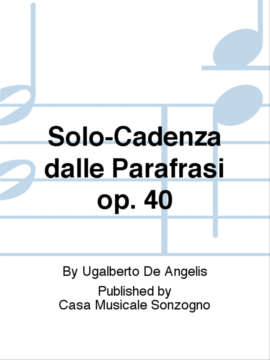 Solo-Cadenza dalle Parafrasi op. 40 Flute scores gallery preview page 1