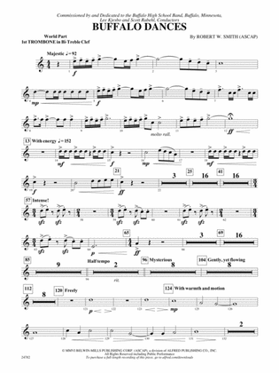 Buffalo Dances: (wp) 1st B-flat Trombone T.C.