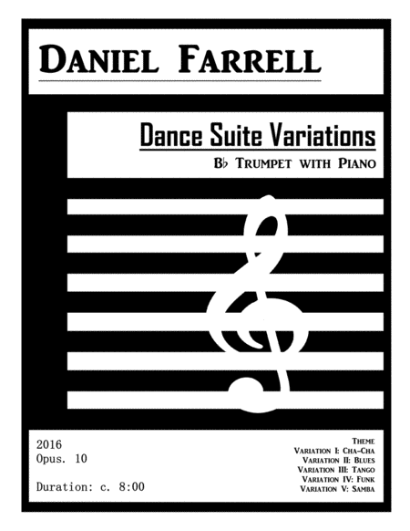 Dance Suite Variations - Bb Trumpet and Piano (Op. 10) image number null