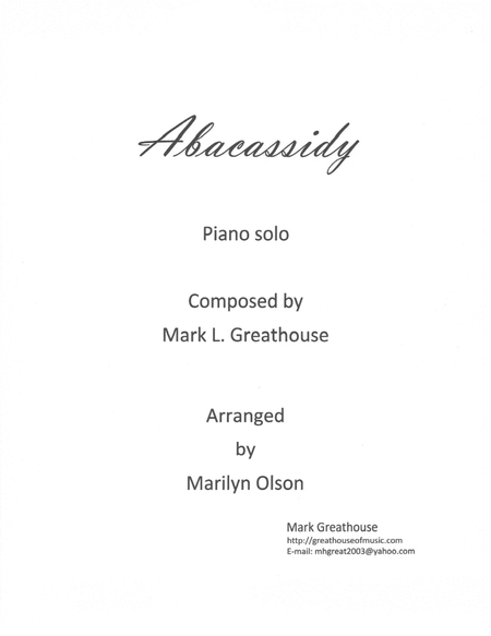 Abacassidy -- Piano solo image number null