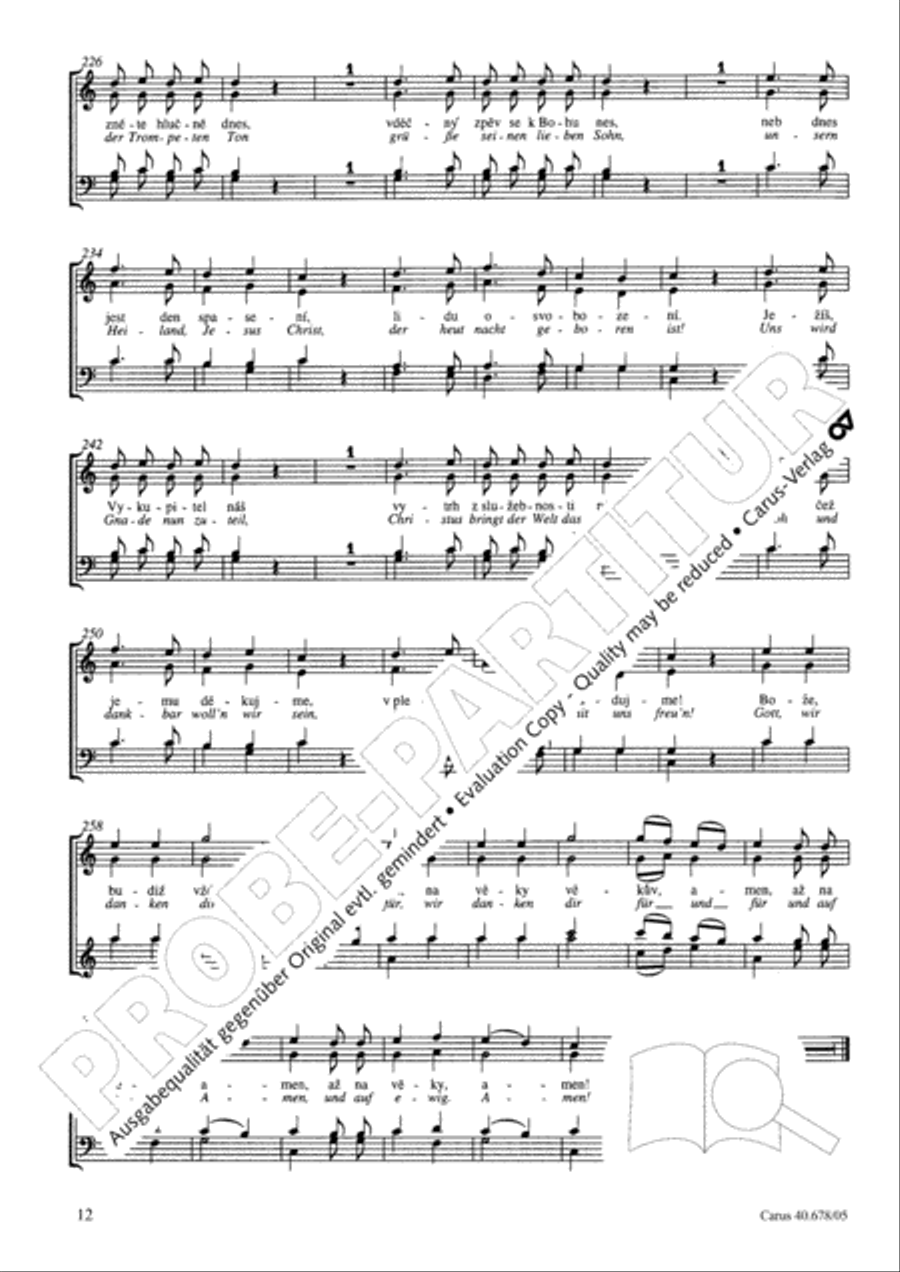 Missa pastoralis bohemica 4-Part scores gallery preview page 13