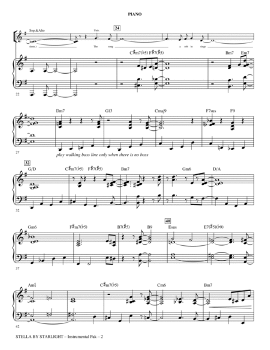 Stella By Starlight - Piano Choir scores gallery preview page 2