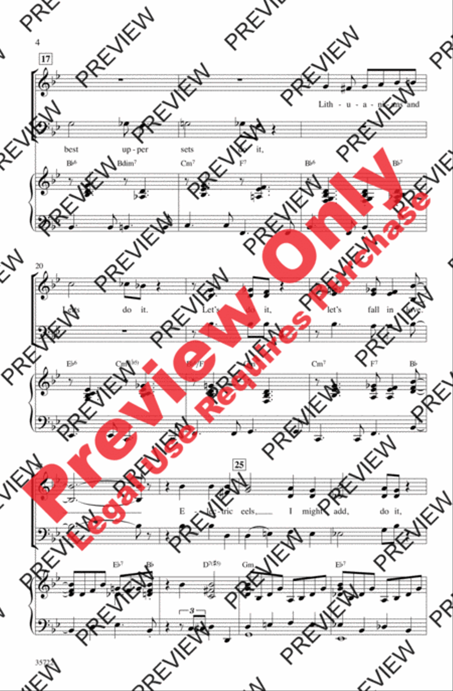 Let's Fall in Love 3-Part scores gallery preview page 4
