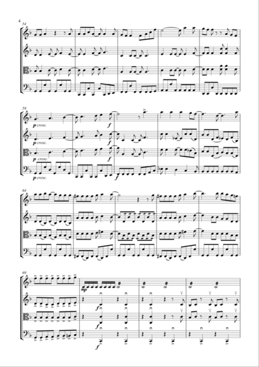 Don't Stop Me Now Don't Stop Me Now String Quartet scores gallery preview page 4