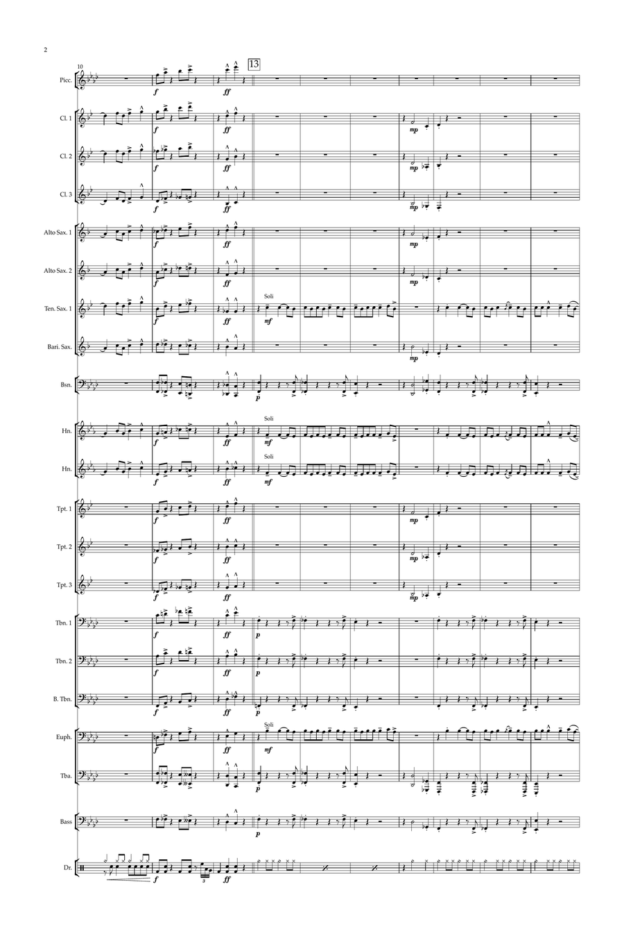 Wonderwall Concert Band scores gallery preview page 2