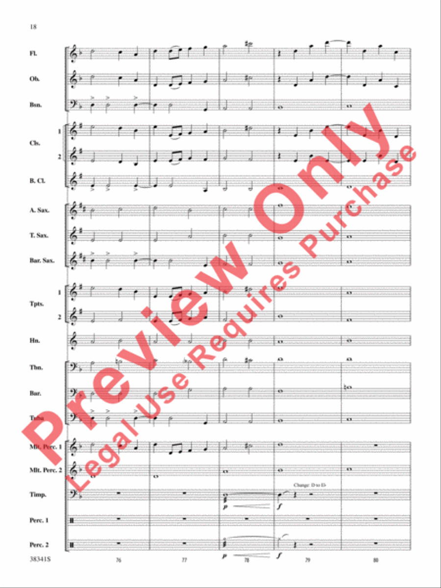 A Canadian Christmas Concert Band scores gallery preview page 19