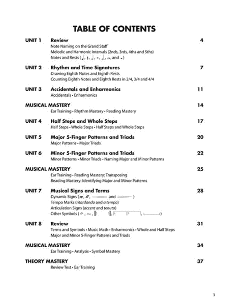 Essential Elements Piano Theory – Level 3