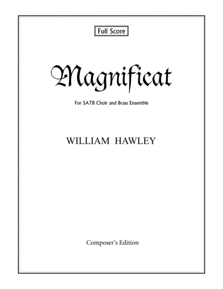 Magnificat (Full Score, version for SATB and Brass Ensemble) image number null