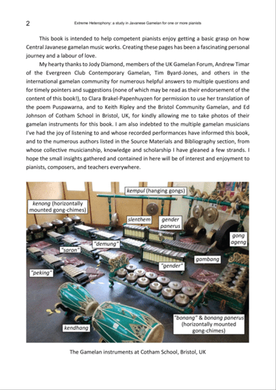 Extreme Heterophony: a study in Javanese Gamelan for one or more pianists Piano Method scores gallery preview page 4