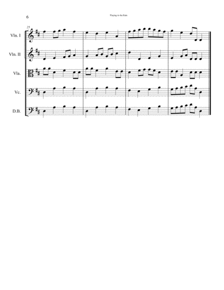 Playing in the Rain. Early-intermediate string orchestra. SCORE & PARTS image number null