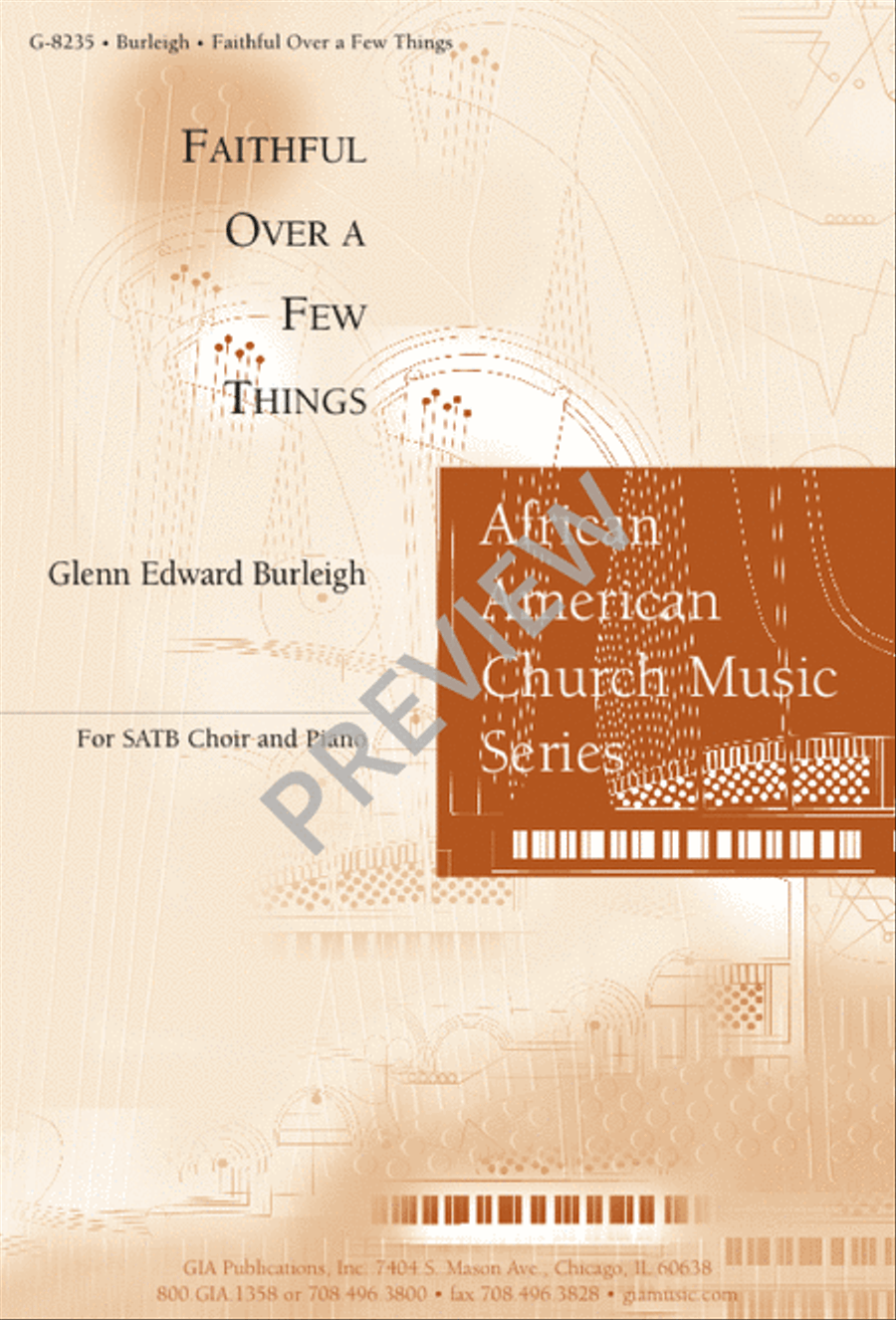 Faithful over a Few Things 4-Part scores gallery preview page 1
