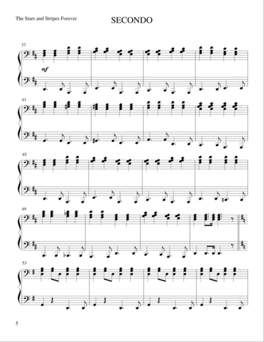 The Stars and Stripes Forever (1 Piano, 4 Hands) image number null