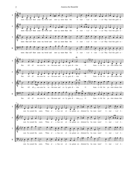 America the Beautiful - SATB image number null