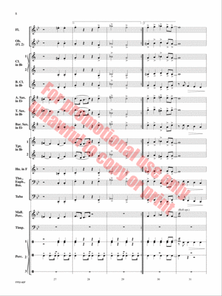 The Class Clown Concert Band scores gallery preview page 9