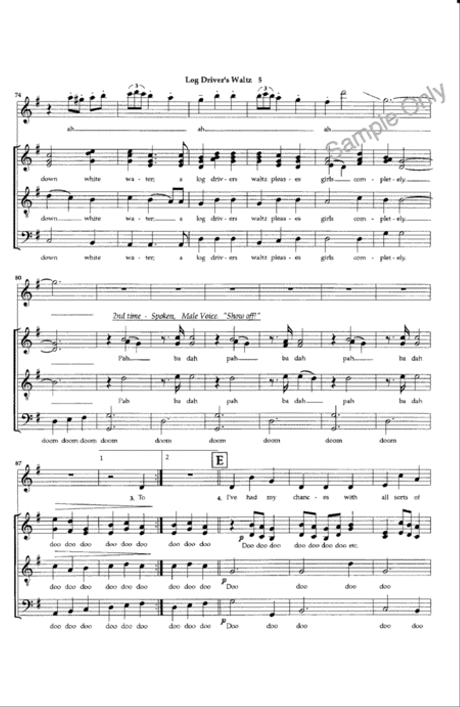 Log Drivers Waltz 4-Part scores gallery preview page 6