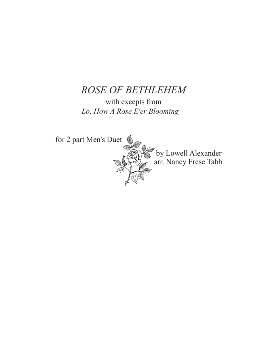 Rose Of Bethlehem Rose Of Bethlehem Tenor Voice scores gallery preview page 1