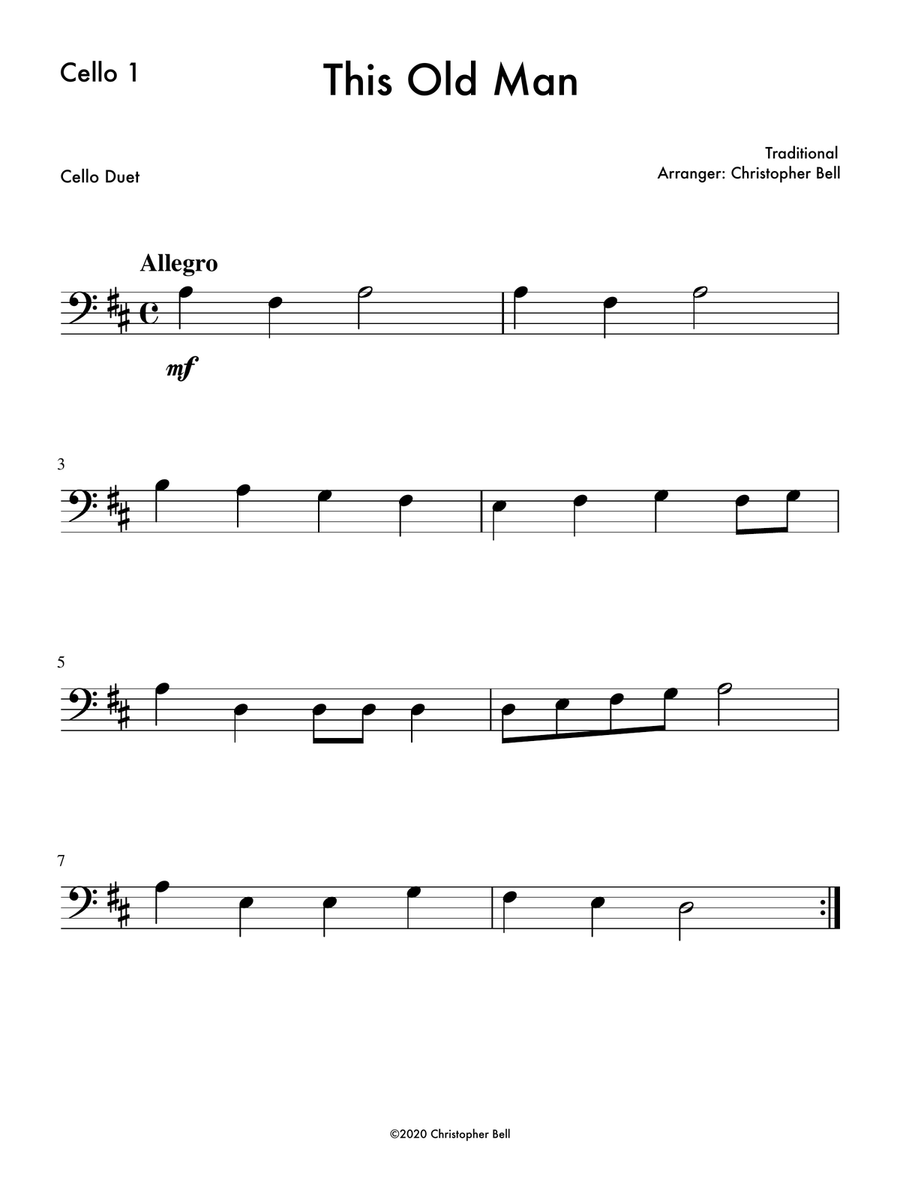 This Old Man String Duet scores gallery preview page 2