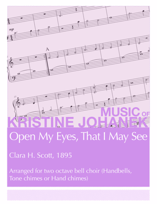 Book cover for Open My Eyes, That I May See (Two octave, Reproducible)