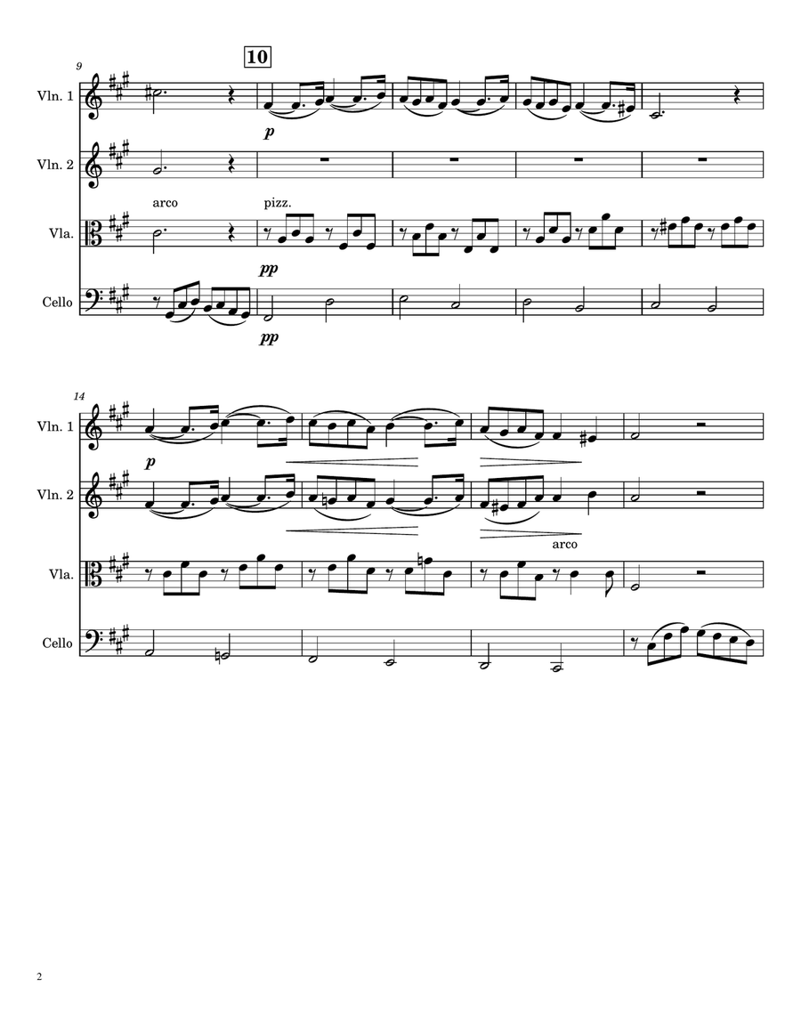 Pavane, Op. 50 String Quartet scores gallery preview page 2