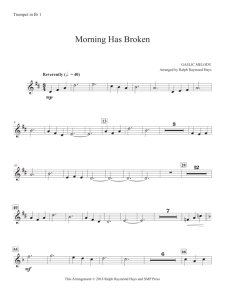 Morning Has Broken (for brass quintet) image number null