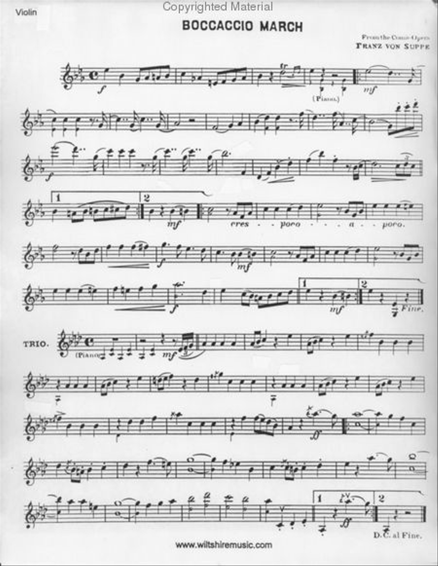 Boccaccio March Boccaccio March Violin Solo scores gallery preview page 2