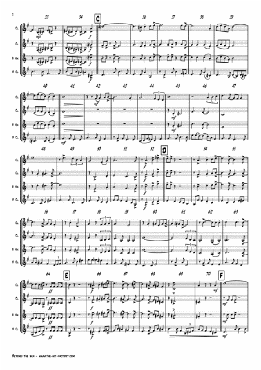 Beyond The Sea Woodwind Trio scores gallery preview page 2