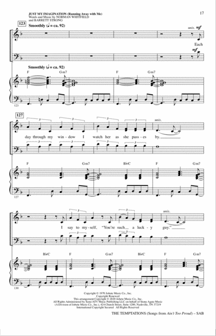 The Temptations (Songs from Ain't Too Proud) (arr. Mark Brymer) 3-Part scores gallery preview page 16