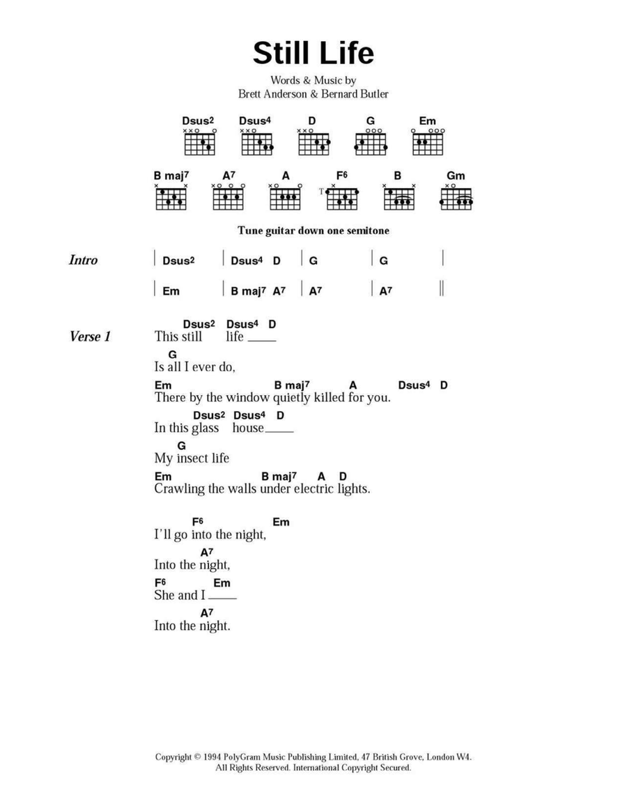 Still Life Easy Guitar scores gallery preview page 1
