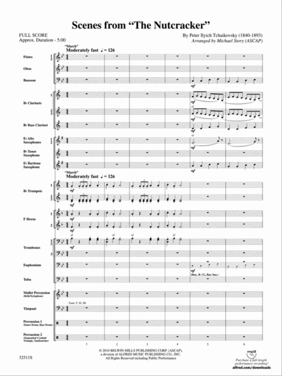 Scenes from The Nutcracker Concert Band scores gallery preview page 2