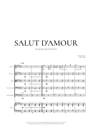Book cover for Salut D’amour (String Quintet and Piano) - Edward Elgar