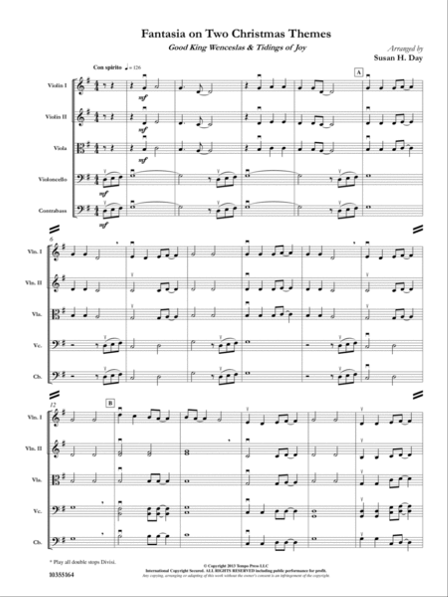 Fantasia on Two Christmas Themes Orchestra scores gallery preview page 2