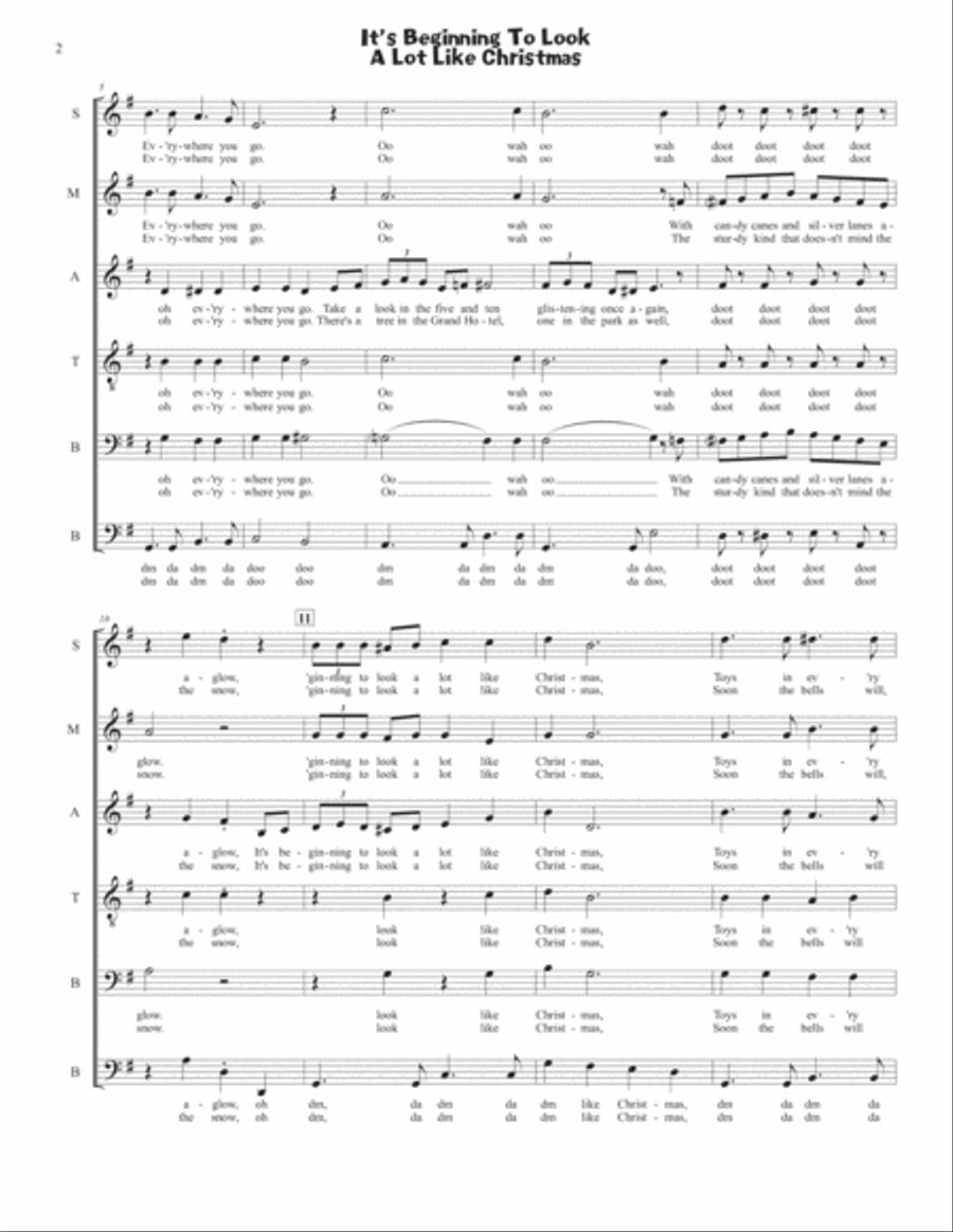 It's Beginning To Look Like Christmas 4-Part scores gallery preview page 2