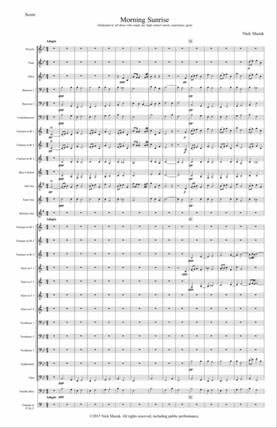 Morning Sunrise (Score and Parts) Concert Band scores gallery preview page 3