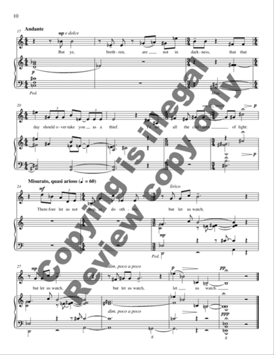 Letters from Saint Paul (Vocal Score) Cello scores gallery preview page 12