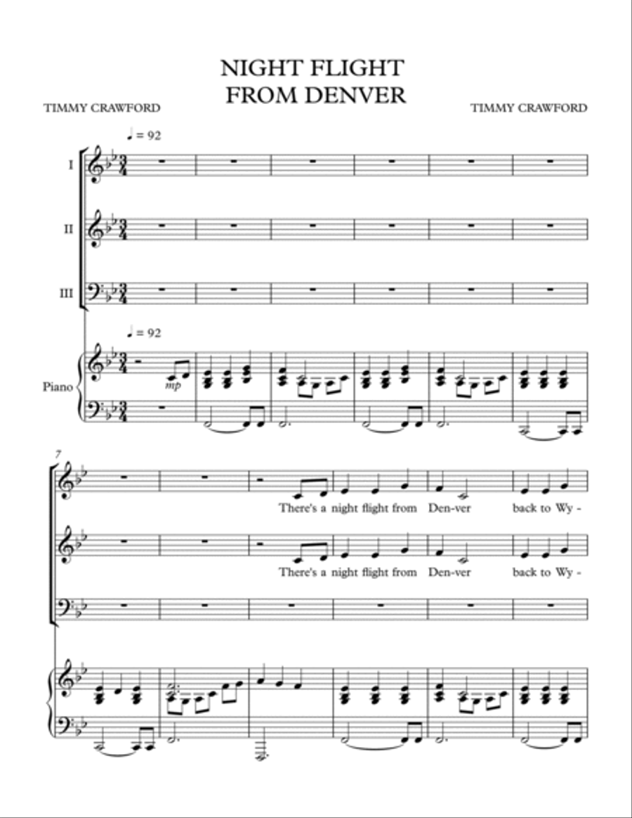 NIGHT FLIGHT FROM DENVER NIGHT FLIGHT FROM DENVER 3-Part scores gallery preview page 2